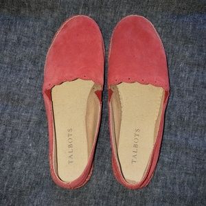 Talbots Like New Red Suede Slip Ons